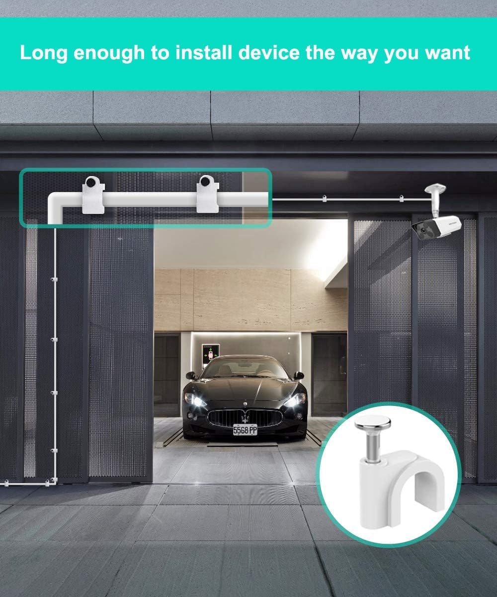 30Ft 12V DC Extension Cable 2Pack,Power Supply Extension Cord 2.1Mm X 5.5Mm 5521 12V DC Adapter Flat Female to Male Extender Wire 24V for Eufy E330,TP Link Tapo Camera C200,C520WS,C510W,C310