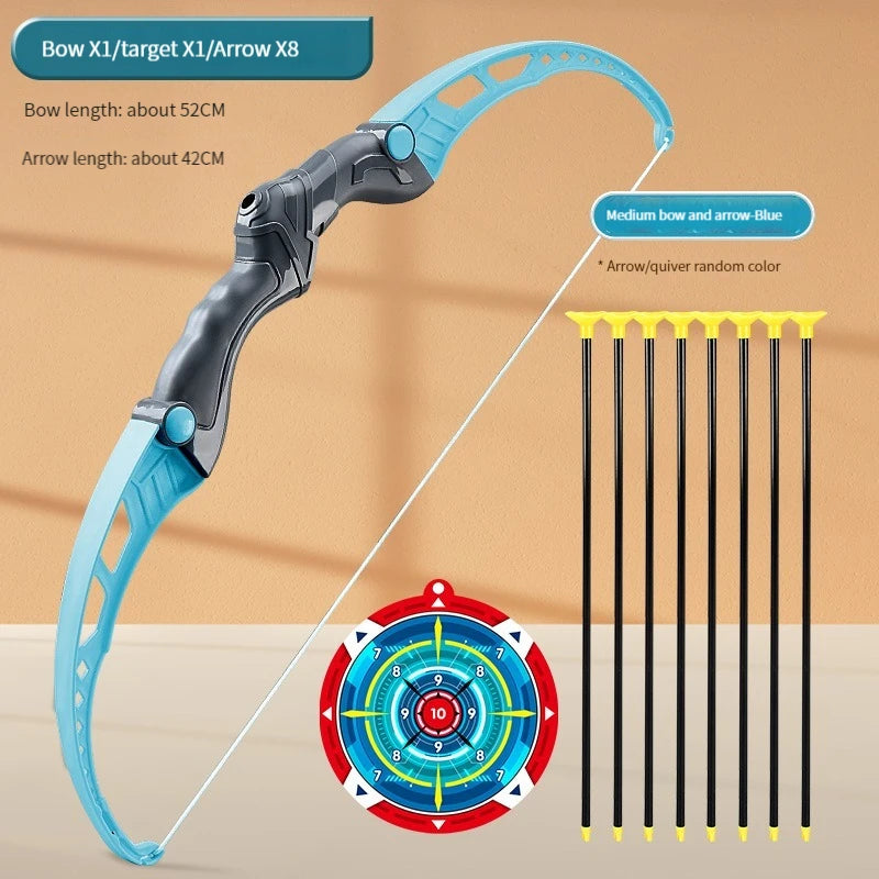 52cm Children's Bow and Arrow Set for Archery Practice - Recurve Outdoor Shooting Toy with Target, Ideal Gift for Boys and Kids