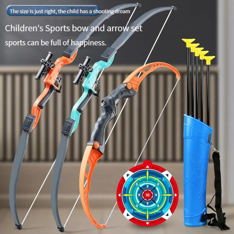 52cm Children's Bow and Arrow Set for Archery Practice - Recurve Outdoor Shooting Toy with Target, Ideal Gift for Boys and Kids
