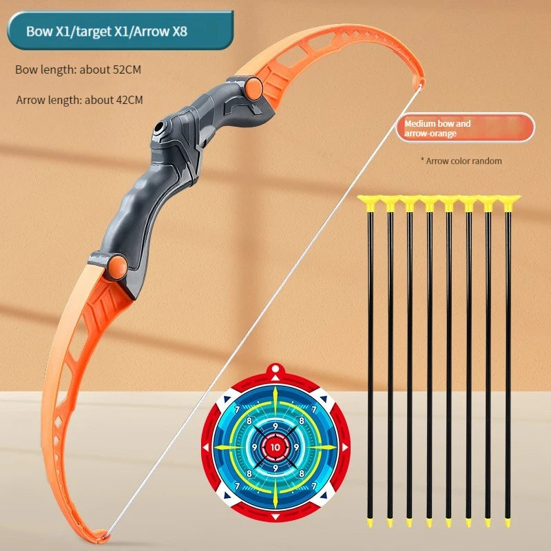 52cm Children's Bow and Arrow Set for Archery Practice - Recurve Outdoor Shooting Toy with Target, Ideal Gift for Boys and Kids