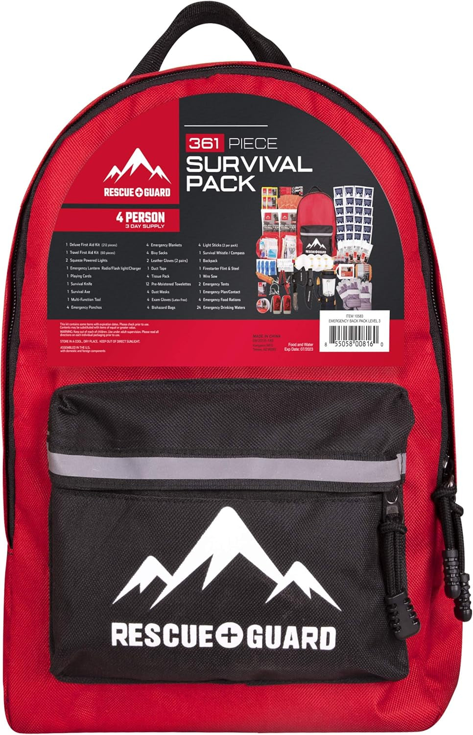 Comprehensive Emergency Survival Kit for Families: 72-Hour Disaster Preparedness Supplies for Hurricanes and Earthquakes