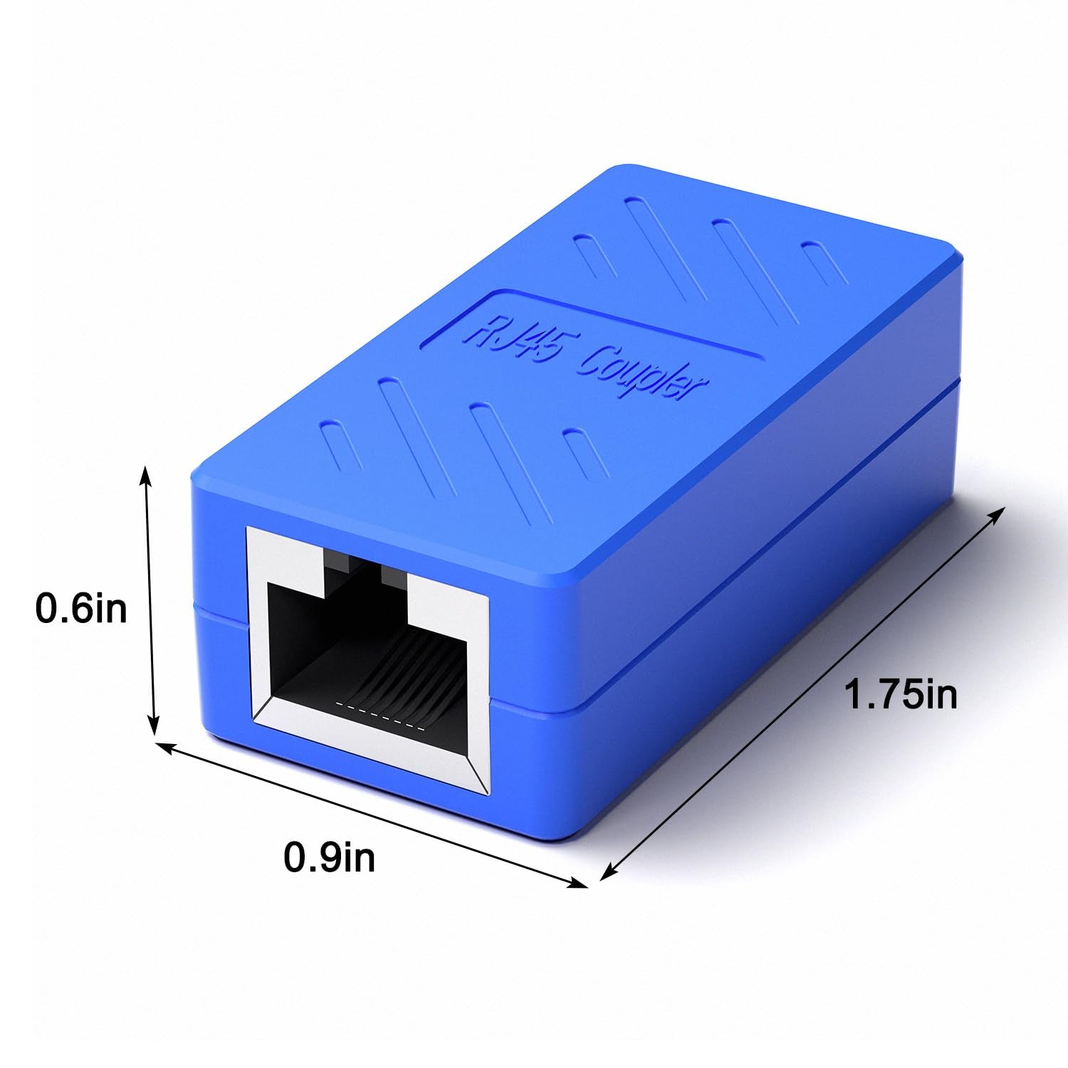 RJ45 Ethernet Coupler - Female to Female Connector for Cat7/Cat6/Cat5E/Cat5 (Pack of 5, Blue)