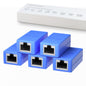 RJ45 Ethernet Coupler - Female to Female Connector for Cat7/Cat6/Cat5E/Cat5 (Pack of 5, Blue)