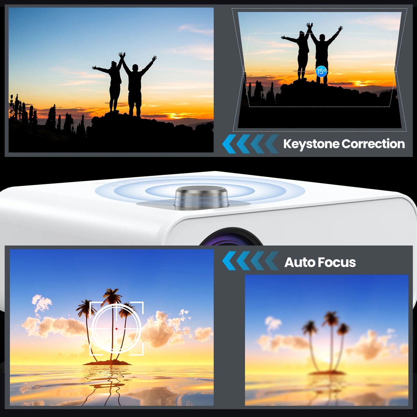 Native 1080P Projector with WiFi and Bluetooth Support, 4K Compatibility, 100,000 Hours Lamp Life