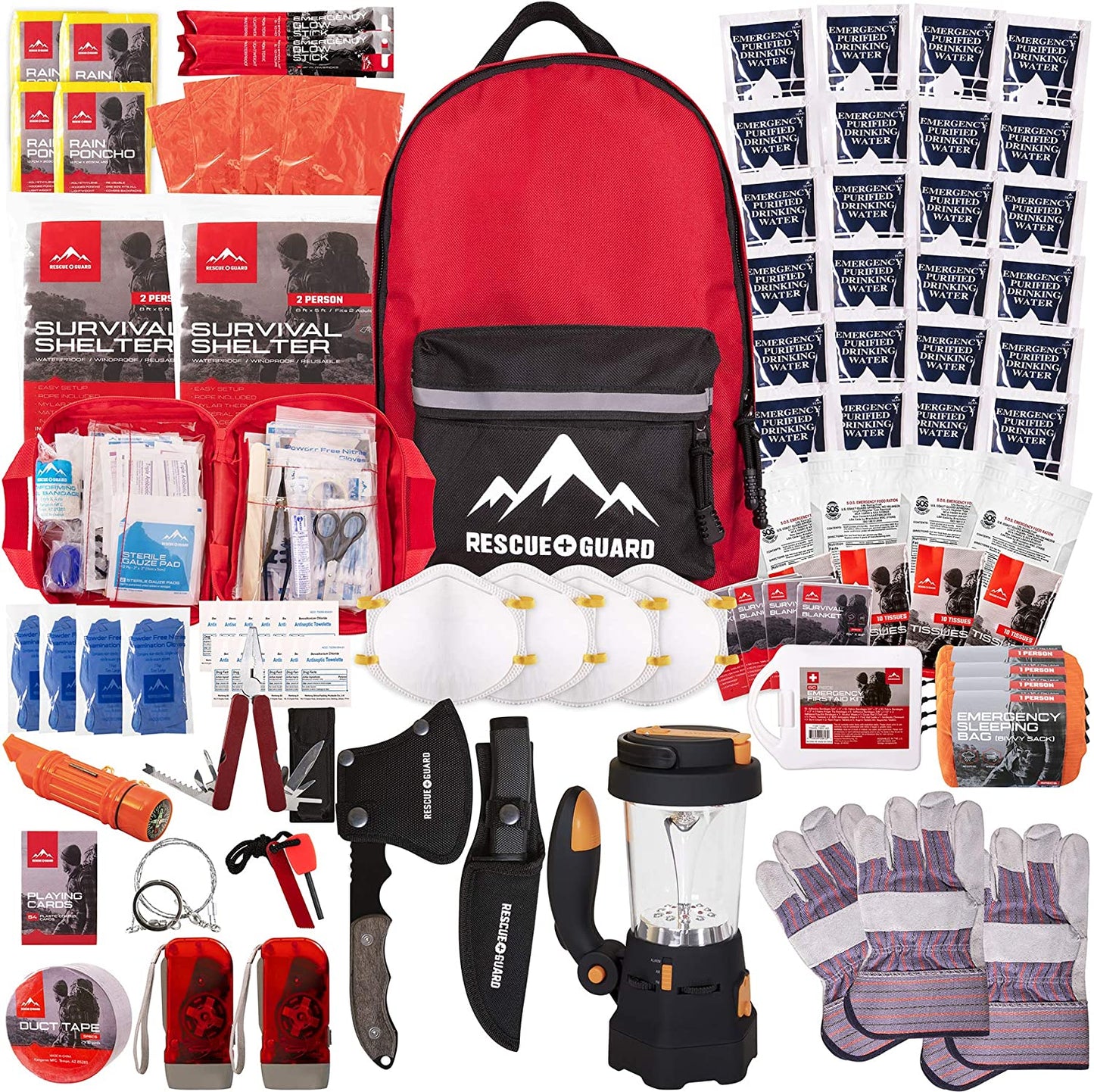 Comprehensive Emergency Survival Kit for Families: 72-Hour Disaster Preparedness Supplies for Hurricanes and Earthquakes
