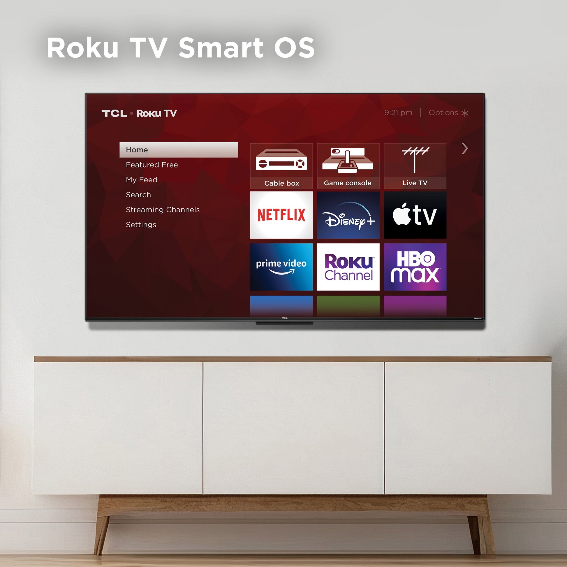 85-Inch Class S4 (85S410R) 4K UHD HDR LED Smart Television with Roku TV Integration