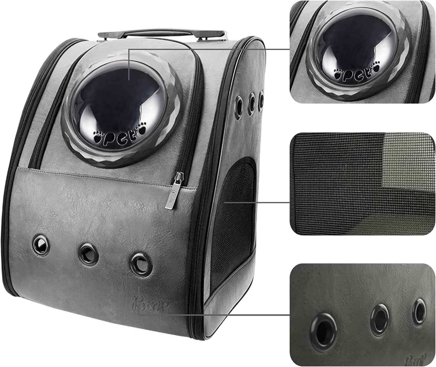 Expandable Pet Backpack Carrier for Cats and Small Dogs up to 20 lbs, Featuring Enhanced Ventilation, Safety Straps, and Airline Approval