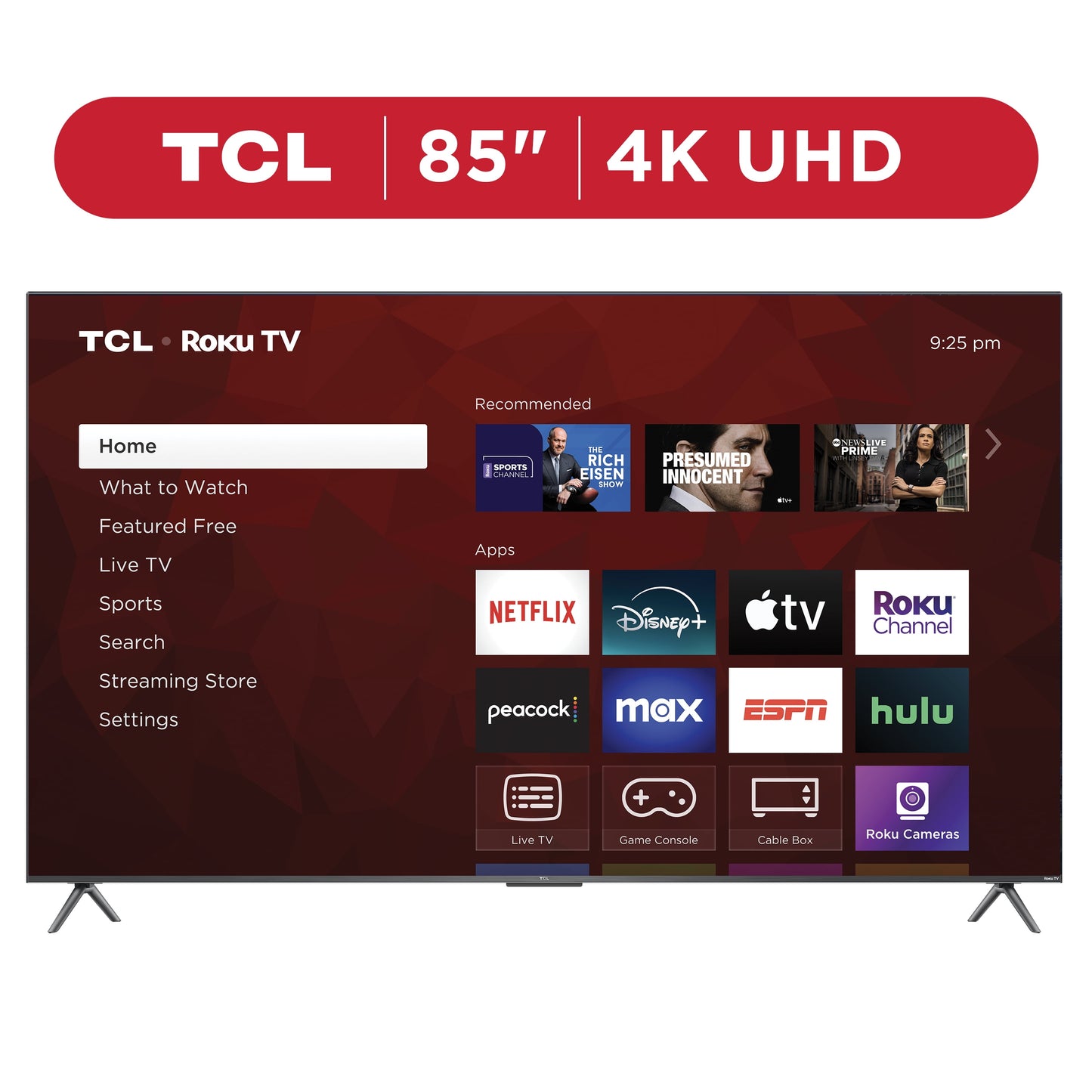 85-Inch Class S4 (85S410R) 4K UHD HDR LED Smart Television with Roku TV Integration