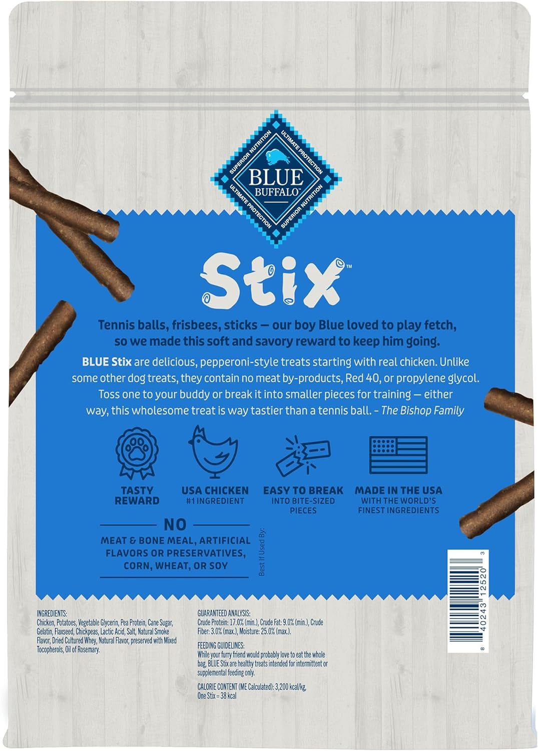 Stix Natural Soft-Moist Dog Treats - Chicken Recipe, 24 oz Bag