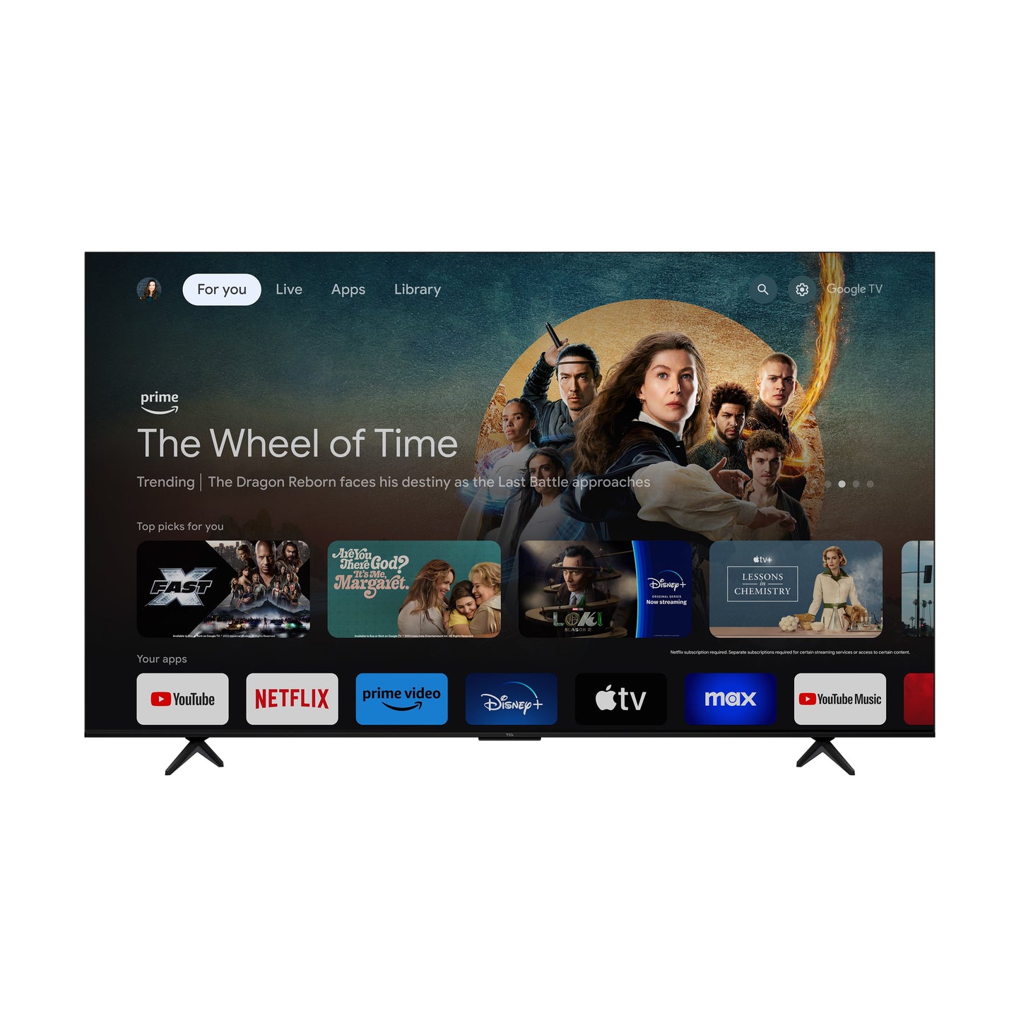 85-Inch Class S5 (85S551G) 4K UHD HDR LED Smart TV with Google TV - New Model 2024