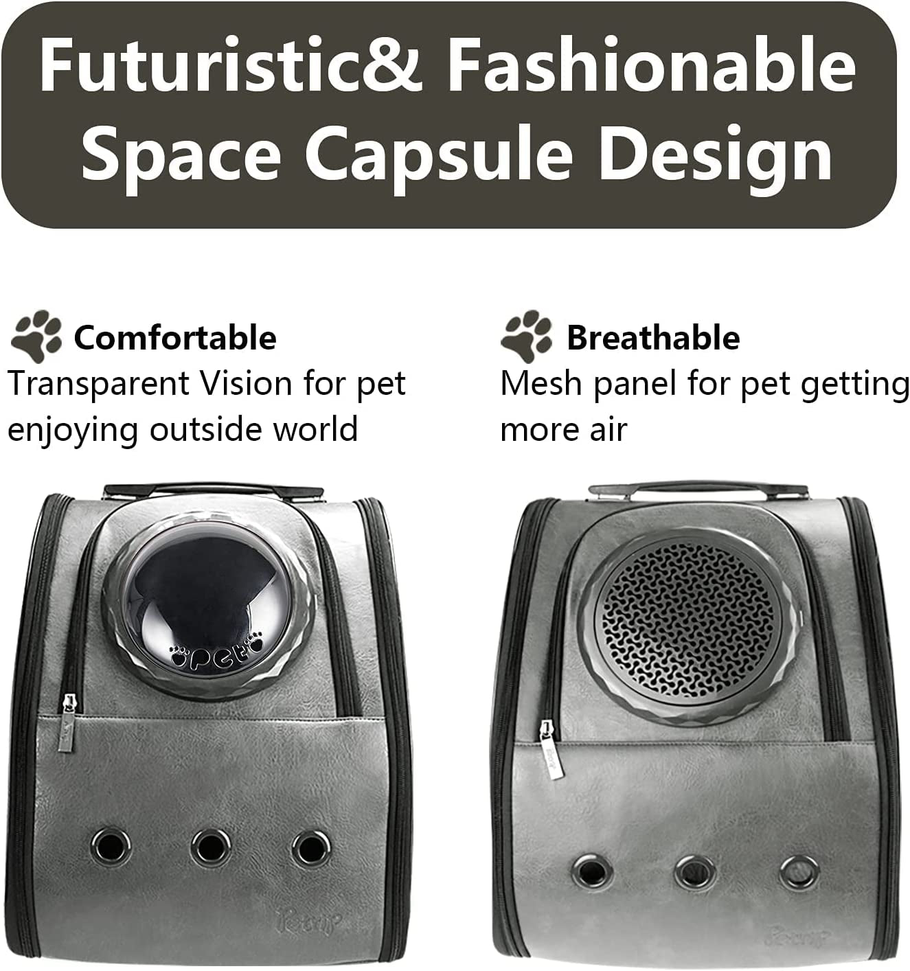 Expandable Pet Backpack Carrier for Cats and Small Dogs up to 20 lbs, Featuring Enhanced Ventilation, Safety Straps, and Airline Approval