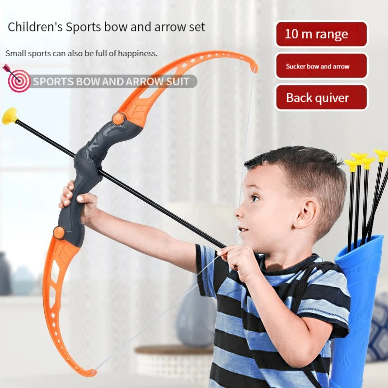 52cm Children's Bow and Arrow Set for Archery Practice - Recurve Outdoor Shooting Toy with Target, Ideal Gift for Boys and Kids